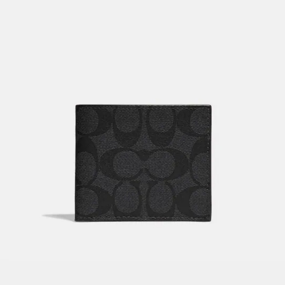 Coach Mens Id Billfold Wallet In Signature Canvas